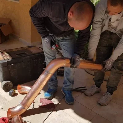 Création gouttières en cuivre 4