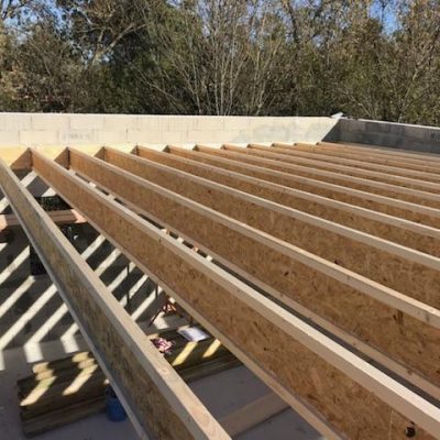 Pose de charpente lamellé collé construction neuve