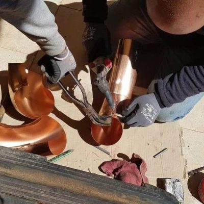 gouttières cuivre fait sur mesure